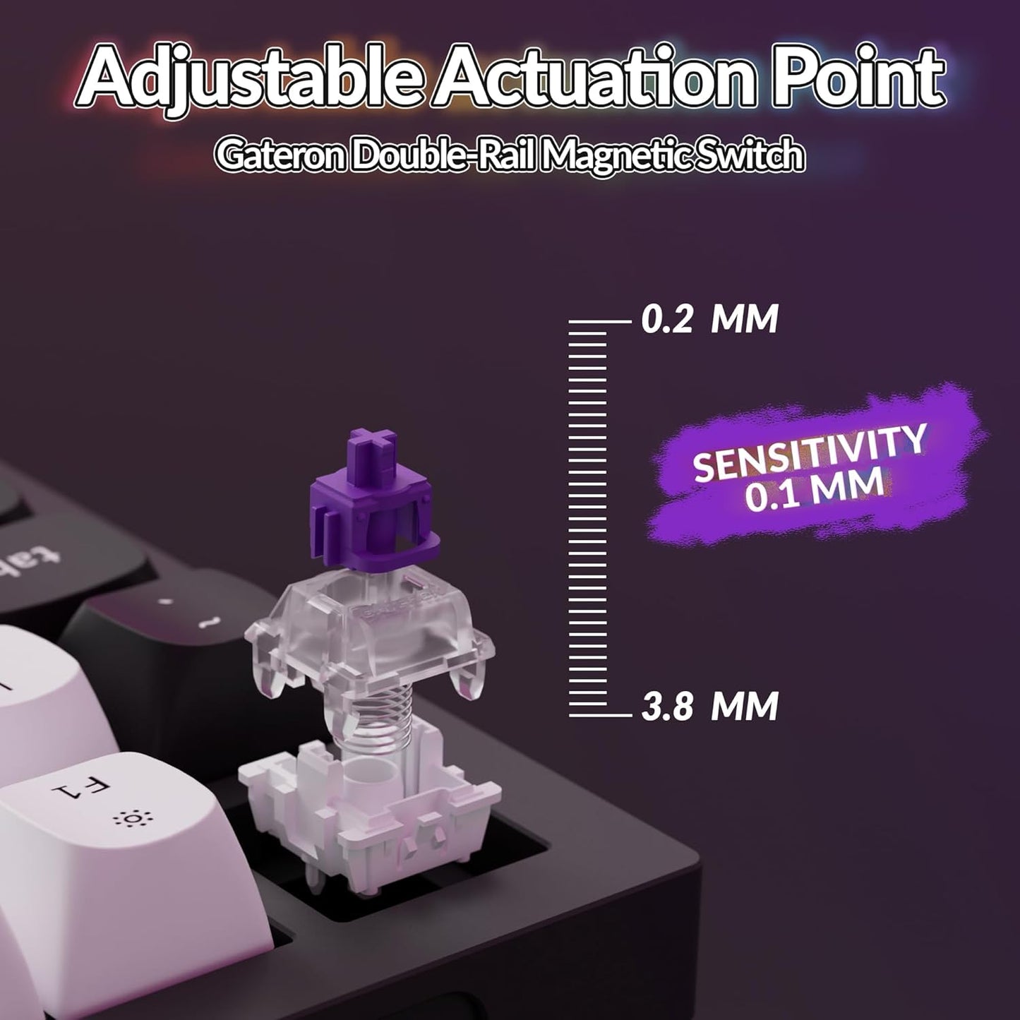 Keychron Q6 HE Wireless Custom Mechanical 100% Full Keyboard, 2.4 GHz/Bluetooth/Wired QMK Rapid Trigger Hot-Swappable Programmable Gateron Double-Rail Magnetic Switches for Mac Windows, Carbon Black