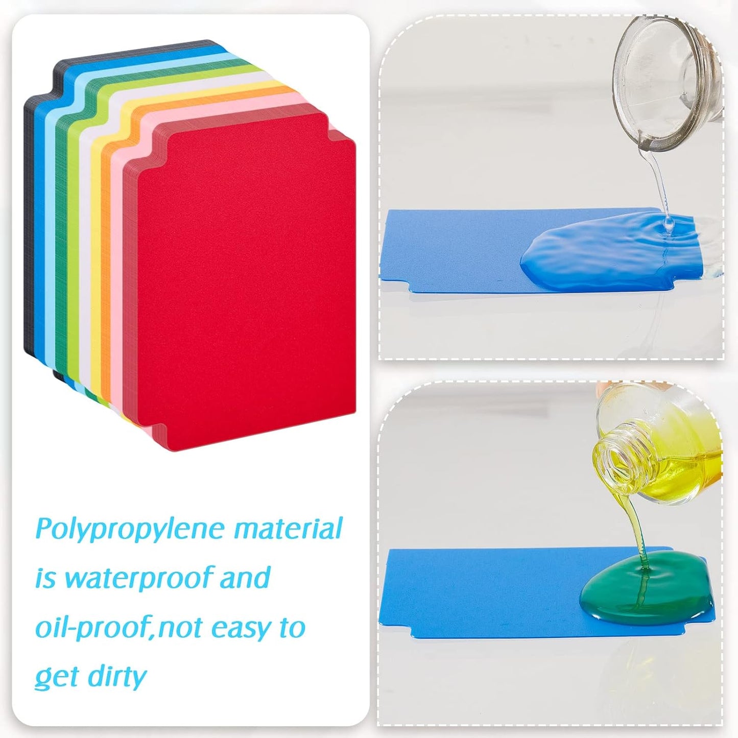 Trading Card Dividers Multicolor Card Page Dividers Frosted Plastic Separator with Tabs for Games Sports, 2.7 x 3.8 Inches(150 Pieces)