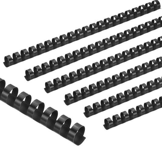 PATIKIL 16mm (5/8") Plastic Binding Combs, 100 Pcs 21 Rings Comb Binding Spines 120 Sheet Capacity Letter Size for Binding Paper Sheets Notebook Calendar Picture Album, Black