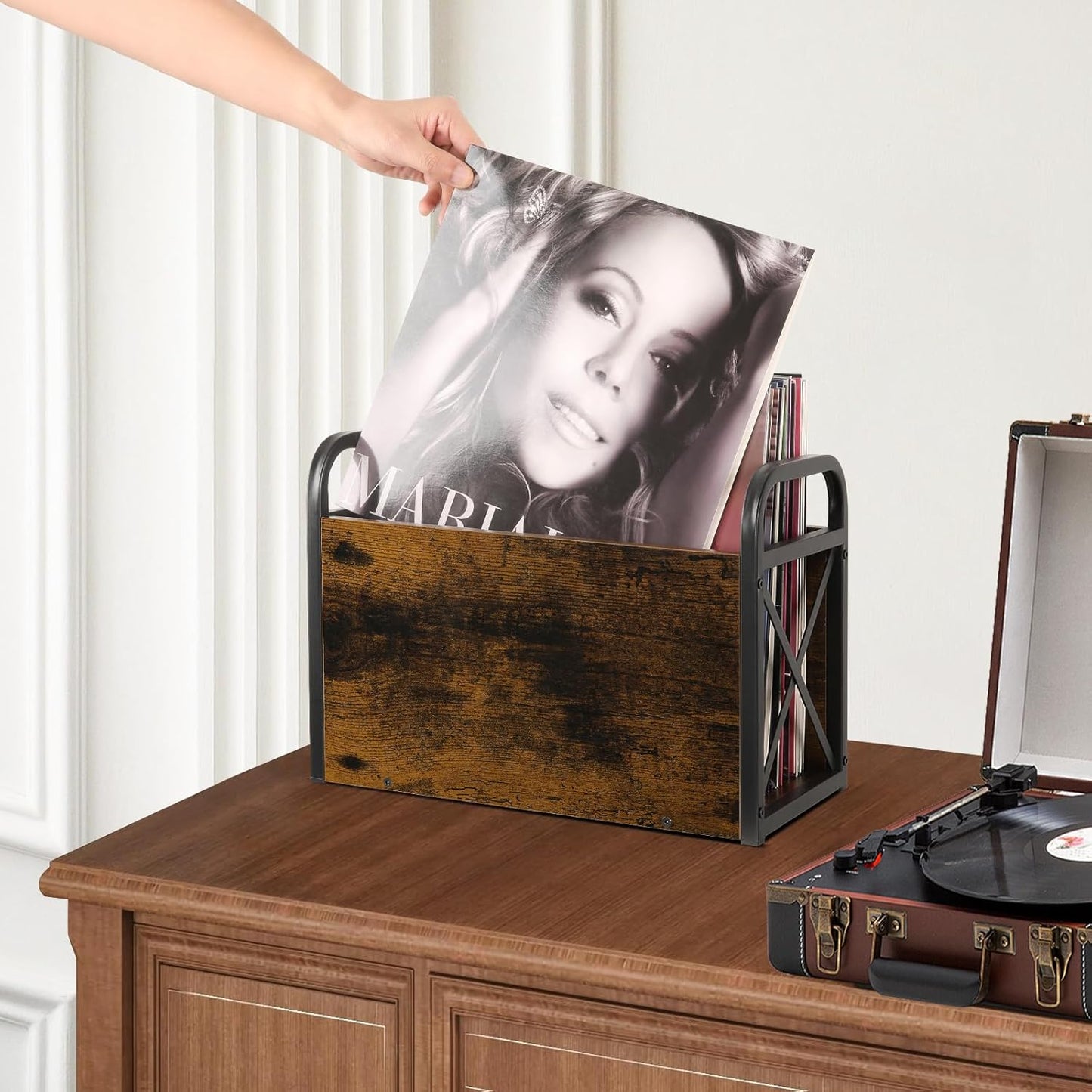 YINMIT Magazine Holder, Magazine Rack Floor, Magazine Storage Basket, Folder Organizer Bin for Books, Newspapers, Tablets