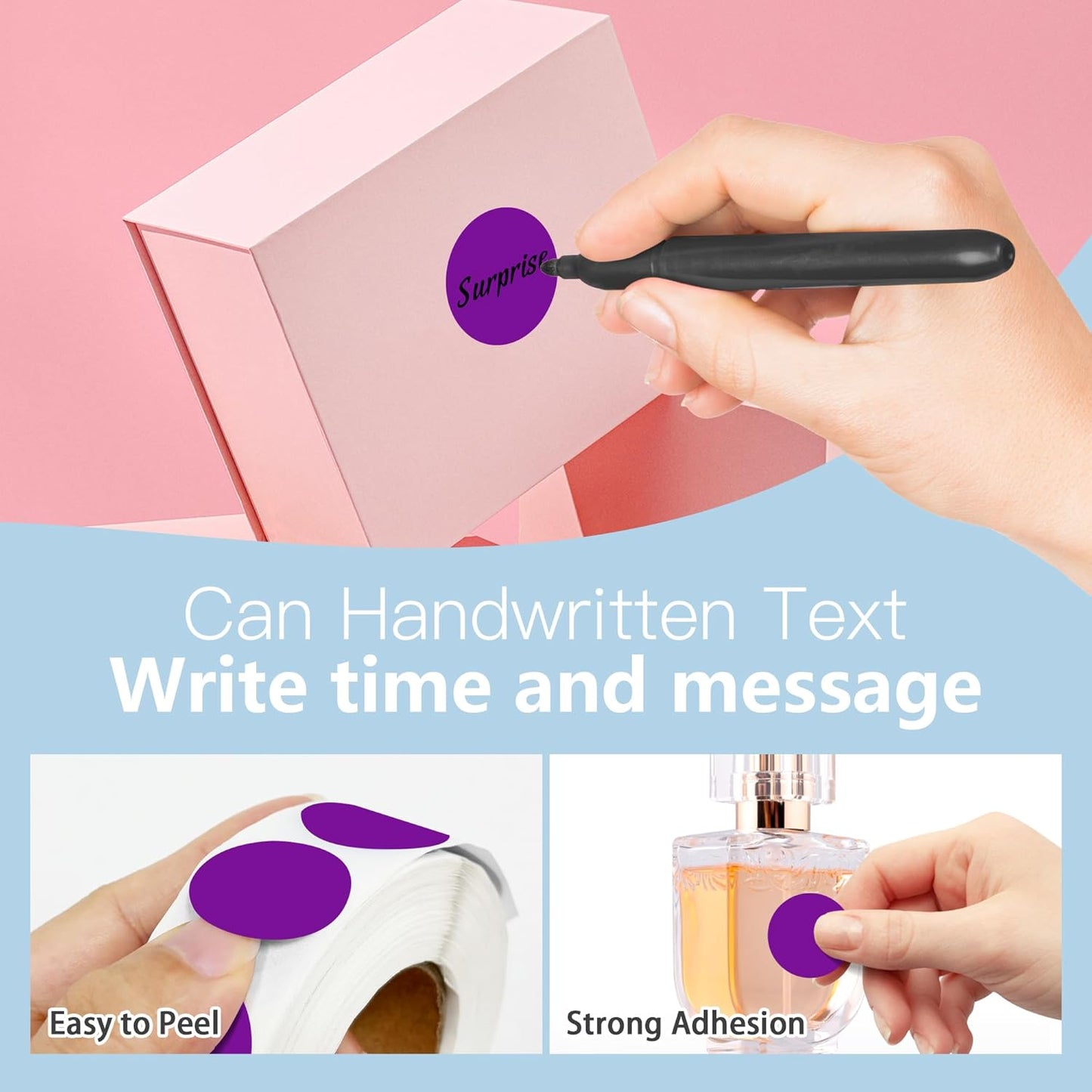 1 Inch Round Color Coding Labels, 1000 PCS Per Roll Purple Color Coded Dot Stickers, Round Color Dot Labels for Organizing, Filing, and Storage