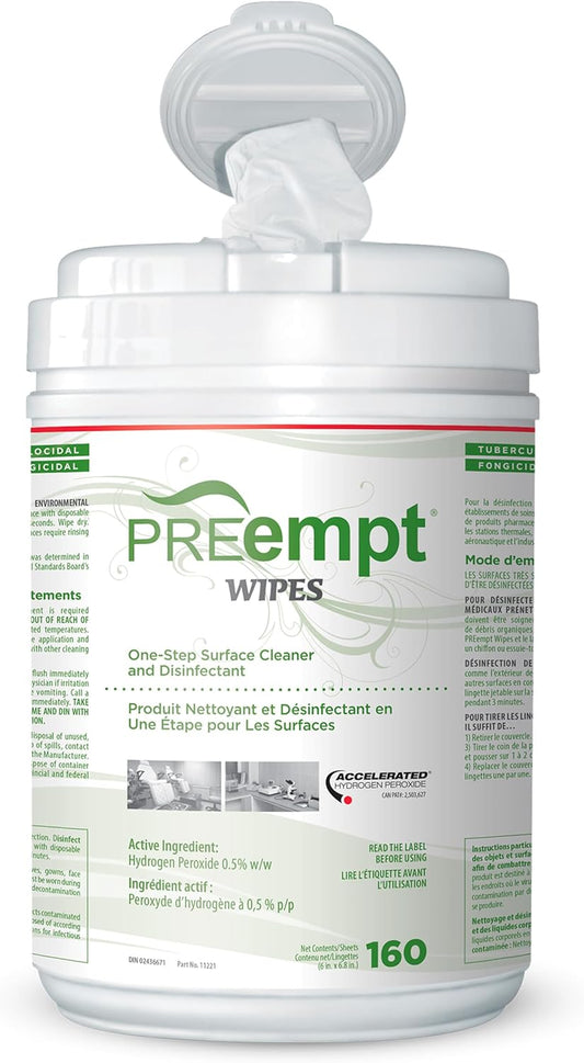 Wipes, 160 Count, Hospital Grade One-Step Surface Cleaner, and Disinfectant