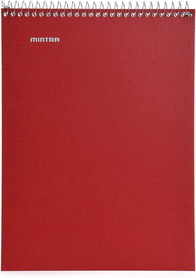 Mintra Office TOP BOUND Durable Spiral Notebooks (Arctic Ice, Chili Oil, Green Olive, College Ruled 3pk)