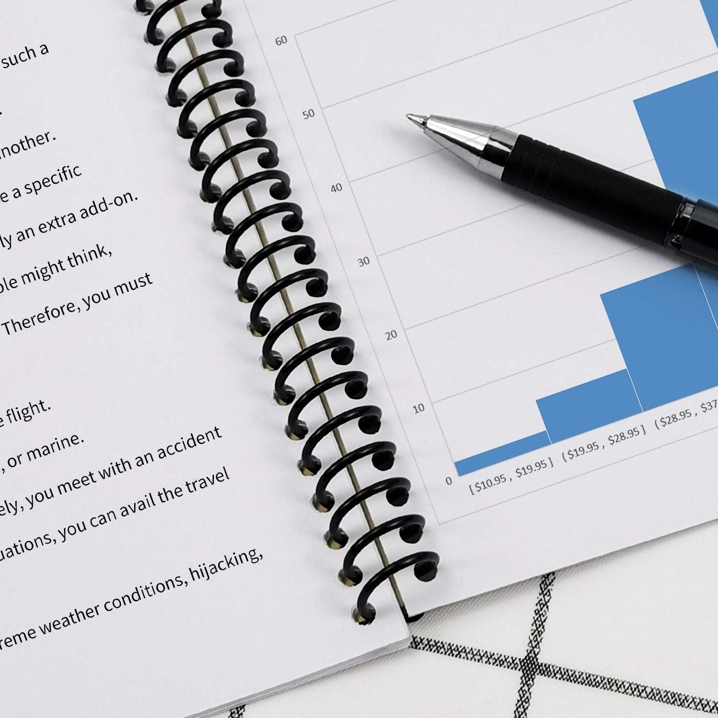 Rayson 1/2" Plastic Spiral Binding Coil, 95 Sheets Capacity, 4:1 Pitch 12.7mm Black Coil Binding Spines for Business and Educational Purposes, Pack of 100