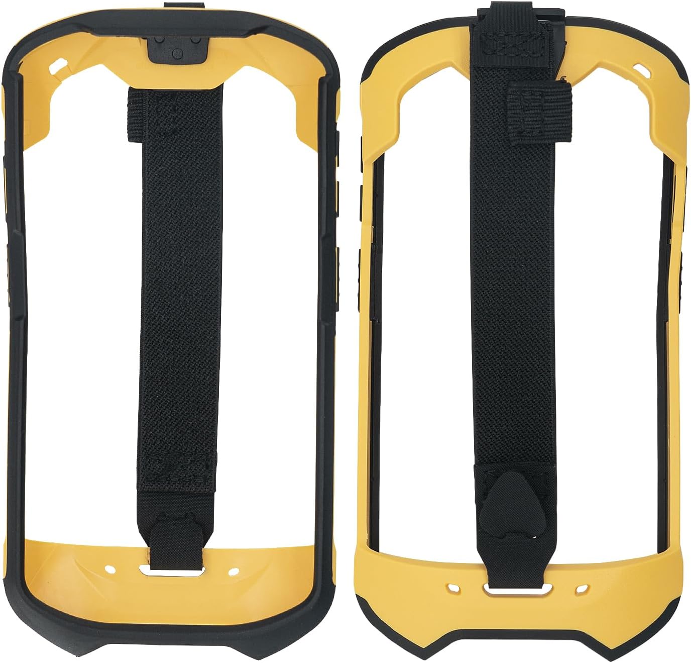 Protective Cover Bumper Case Rugged Boot with Hand Strap for Zebra TC51 TC510K TC52 TC56 TC57 (Black+Yellow)