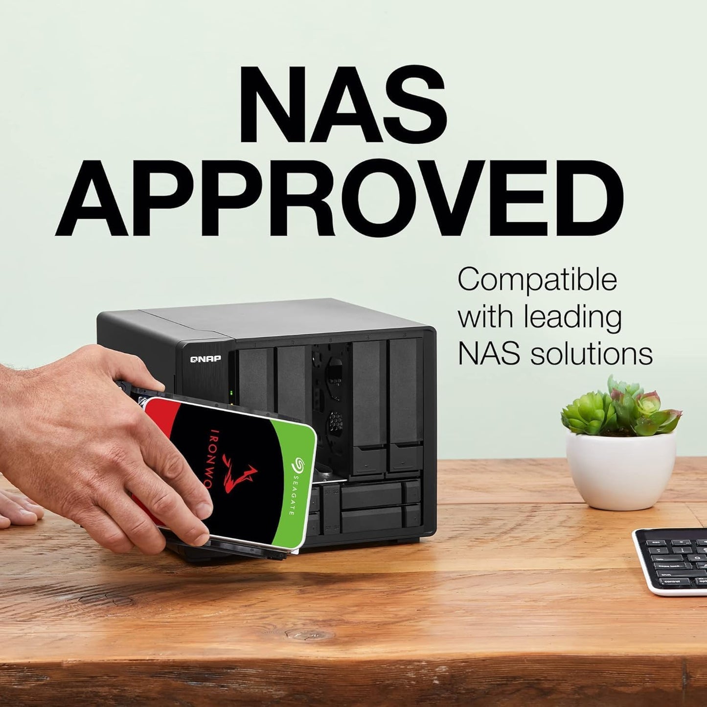 Seagate IronWolf 8TB NAS Internal Hard Drive HDD – 3.5 Inch SATA 6Gb/s 7200 RPM 256MB Cache for RAID Network Attached Storage – Frustration Free Packaging (ST8000VNZ04/N004)