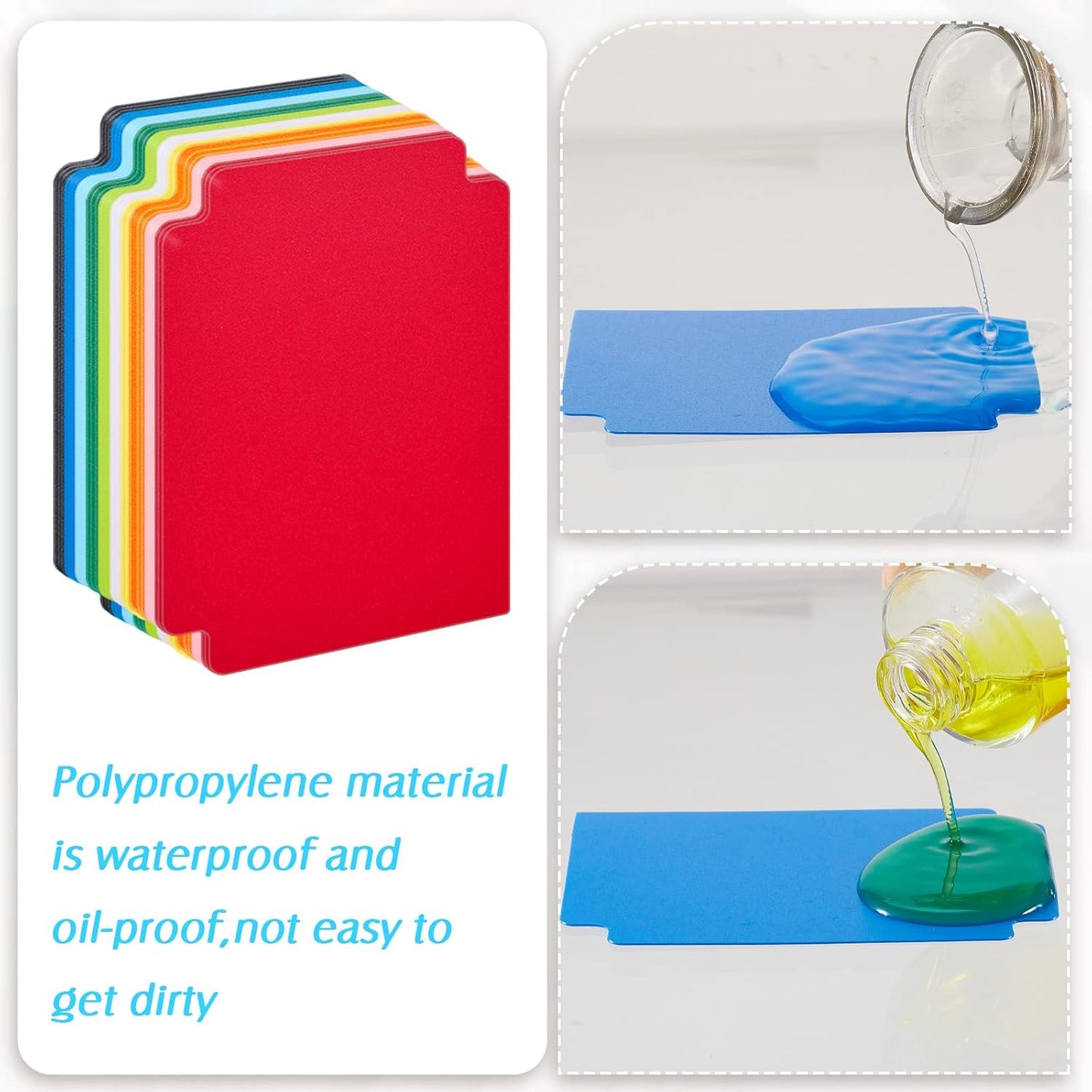 Trading Card Dividers Multicolor Card Page Dividers Frosted Plastic Separator with Tabs for Games Sports, 2.7 x 3.8 Inches(50 Pieces)