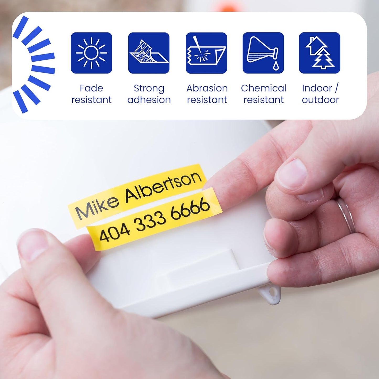 Brother Genuine P-Touch TZe, White Print on Clear, Strong Adhesive Laminated Label Tapes (TZeS135), ~1/2in x 26.2ft (12mm x 8m) for Select P-Touch Label Makers, Water-Resistant, Extra-Strength