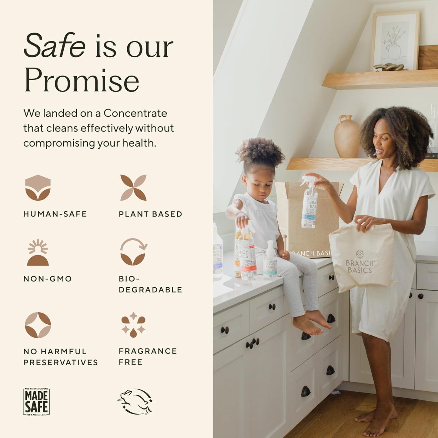 Branch Basics Concentrate REFILL- Multi-surface All Purpose Cleaner Concentrate - Laundry, Kitchen, and Bathroom Cleaner (33.8 Oz) Fragrance-Free