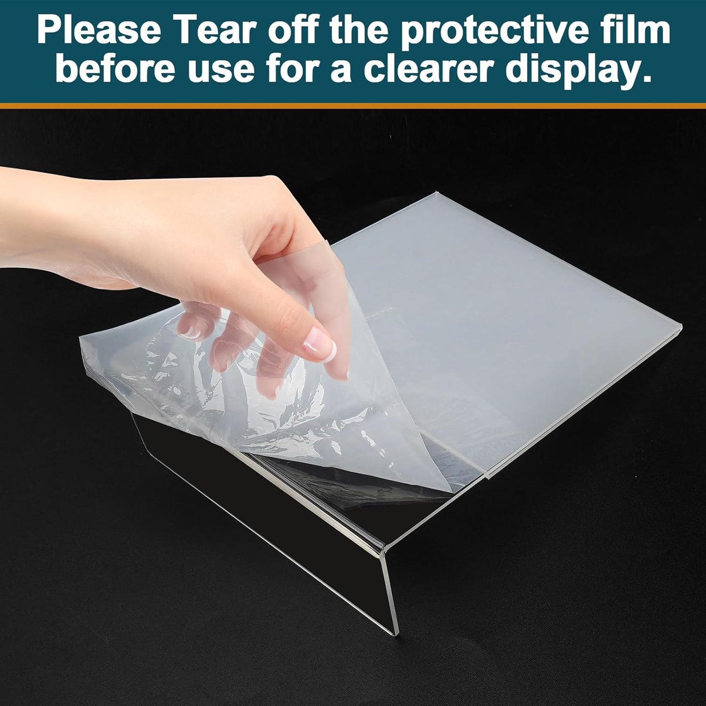 Acrylic Sign Holder 4x6, 22 Pack Clear Plastic Table Paper Display Stand, L-Shape Vertical Menu Holder Stand, Clear Picture Photo Flyer Display Stand for Restaurants, Store Show, Office Desktop