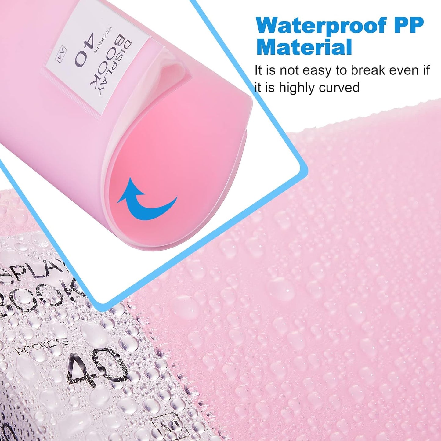 Marspark 6 Pcs Binder with Plastic Sleeves Large 8.5" x 11" Display Presentation Book 40 Pocket 80 Pages Art Portfolio Folder Clear Sheet Protector for Photo Document (Multicolor)