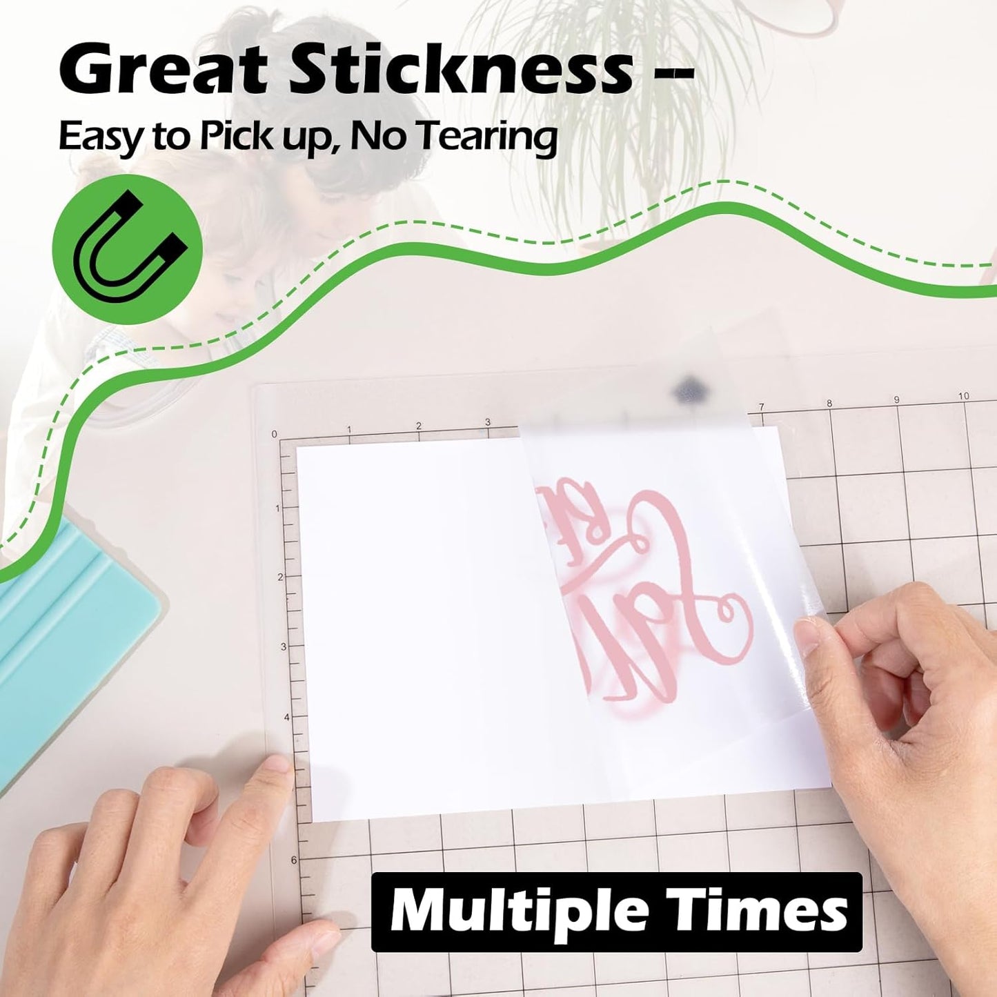 TECKWRAP Clear Transfer Tape for Vinyl, Medium Tack Vinyl Transfer Tape for Glossy and Matte Vinly Stickers Decals Signs Window, 12" x 22FT