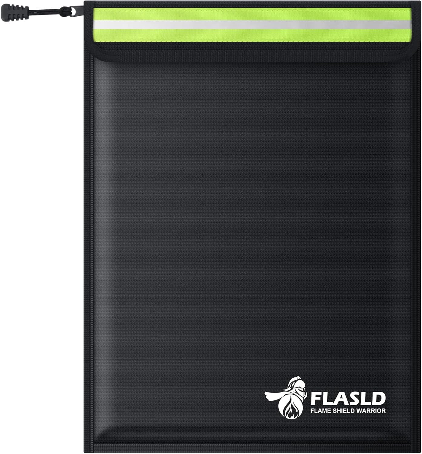 FLASLD Fireproof Document & Money Bags, Large Fireproof & Water Resistant Bag, Fireproof Folder Safe Bag for Cash, Valuables & Passport, with Silicone Coating & Zipper Closure (Document Bag-15x11”)