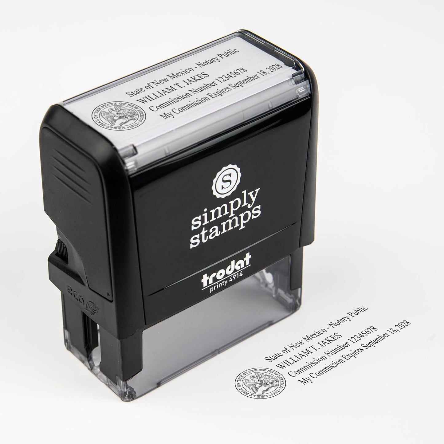 New Mexico Rectangular Notary Stamp | Official State Notary Stamp | Official Seals | Meets State Specifications (New Mexico, Rectangular Stamp)