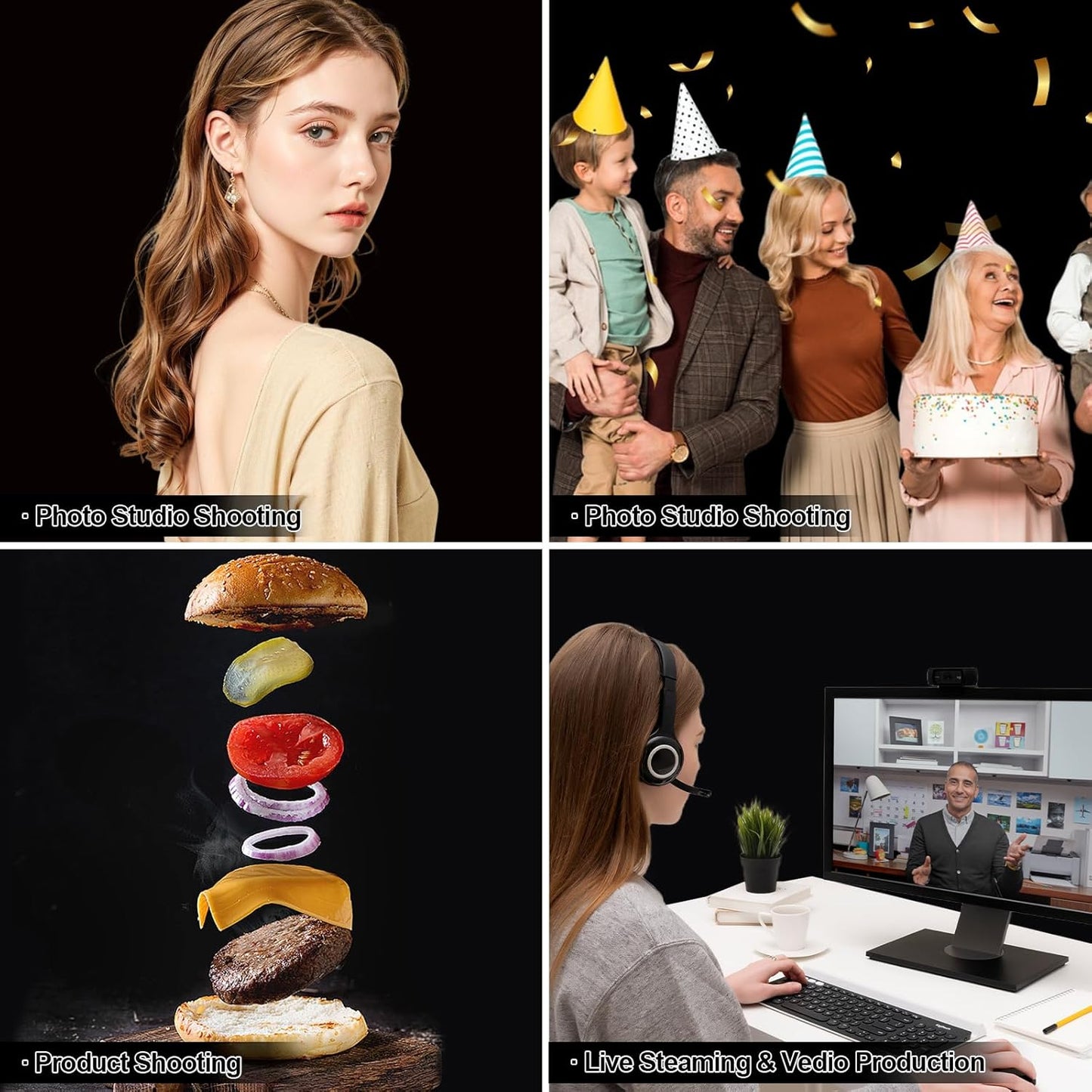 3.3x5Ft Black Backdrop Photography Background,Black Sreen for Photo Studio, Portraits, and Product Shooting, Photo Booth Backdrop, Video Recording Parties