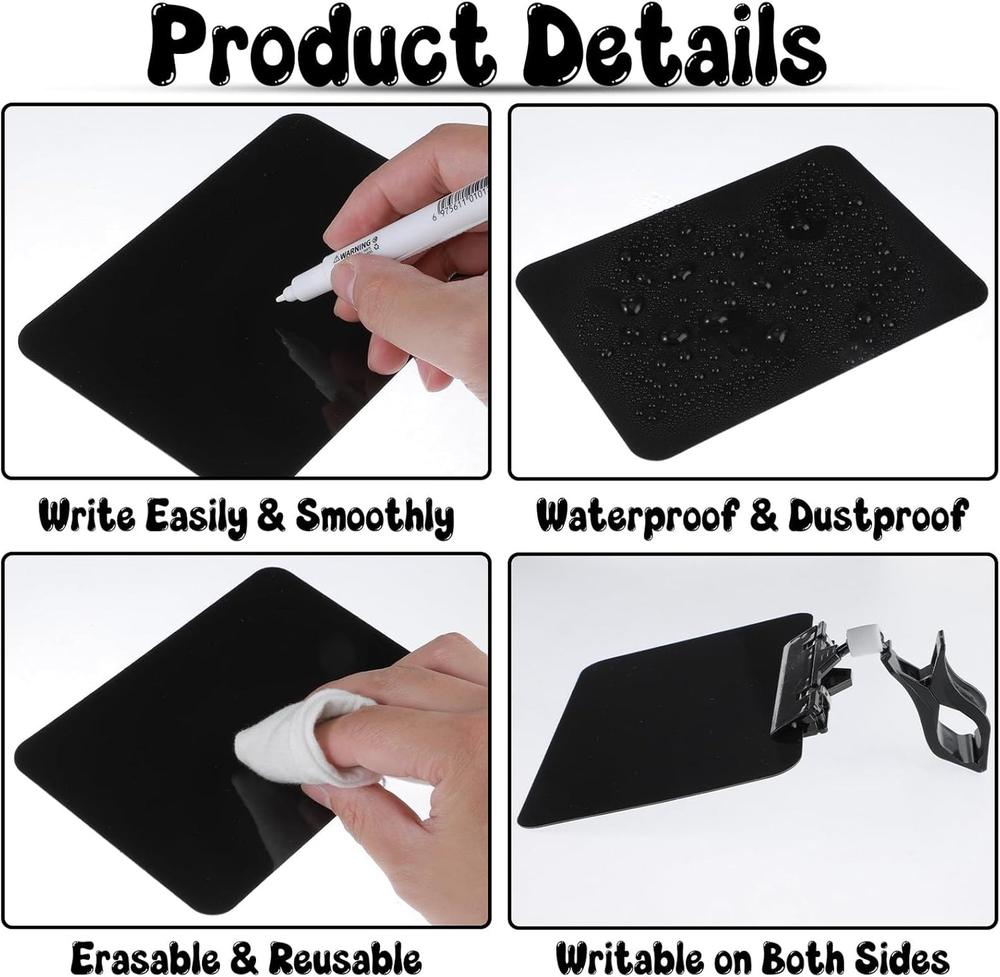 30Pack Mini Chalkboard Signs with Rotatable Clip, Double Head Sale Signs for Retail Store Plastic Merchandise Sign Display Clip Holder for Food, Store Signs Displays