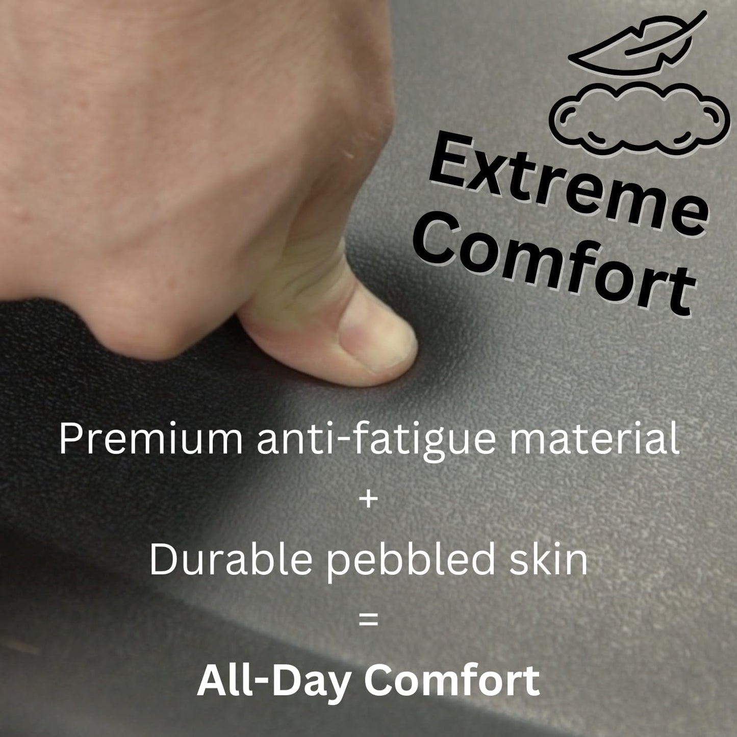 Topo Mini Comfort Mat by Ergodriven | The Smaller Not-Flat Anti-Fatigue Standing Desk Mat with Calculated Terrain | Accessories | Obsidian Black