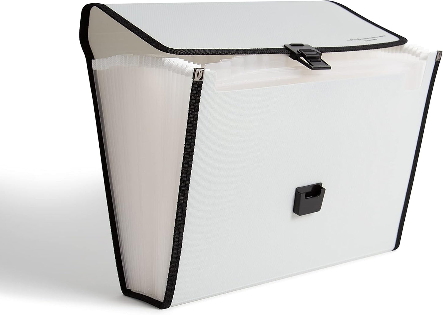 U Brands Gray Expandable 26-Pocket Performance Poly File Folder with Handle Office Supplies, 13” x 10.83” x 2.5”