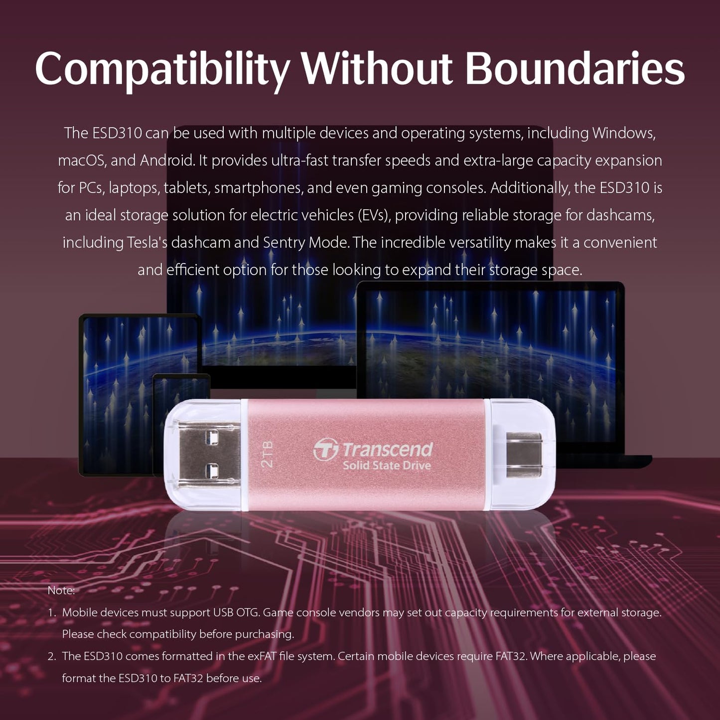 Transcend 512GB External SSD, Up to 1,050MB/s, Dual USB Flash Drive for iPhone&iPad&Mac, Windows&Android, Tablet&PC, Smart TV, USB 3.2 Gen 2 Thumb Drive Photo Stick, 2-in-1 Type C &Type A Memory Stick