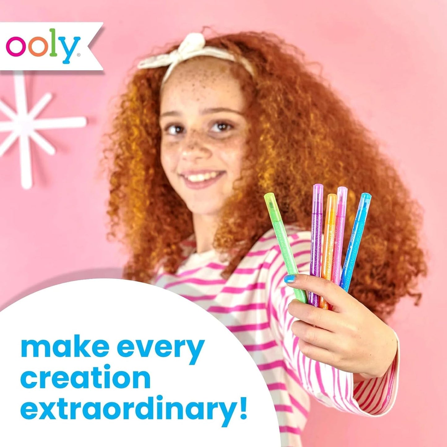 Ooly 12 Pack Sparkle Switch-eroo Color Changing Markers, Double Ended Chisel Tip Color Change Markers for Art Back to School Supplies, Drawing and Stationery Sets