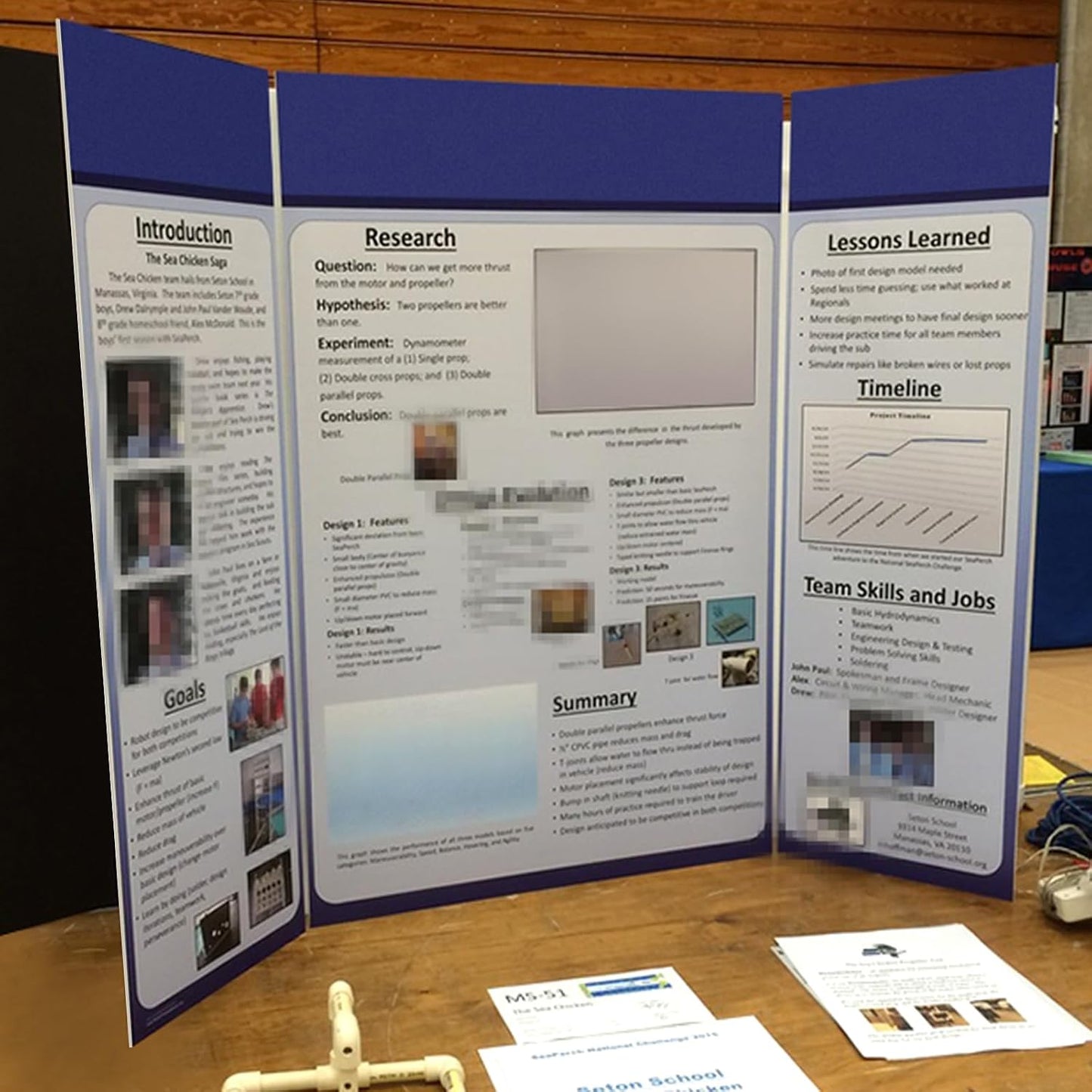 4 Pack Trifold Poster Board 48" X 36", IKAYAS Double Sided White Poster Boards, Science Fair Display Boards Posterboard Foamboard for Mounting, Prints,Art,Display,Projects Classroom Supplies