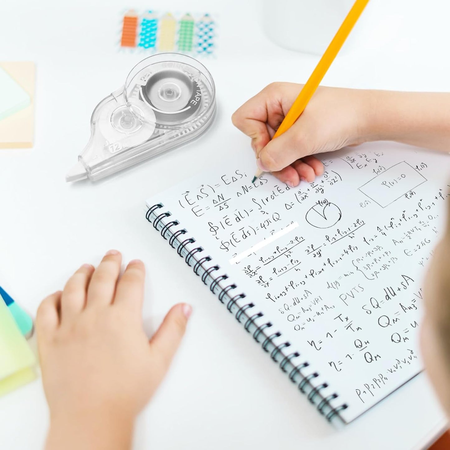 4 Pcs Correction Tape, 39.4 Ft White Wrong Out Tear-Resistant Bulk, Instant Corrections Easy To Use Applicator for School, Office, Note Taking, Journal (Tape Width 0.2 in, Clear)