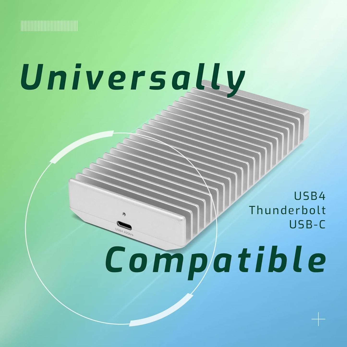 OWC 2TB Express 1M2 40Gb/s Portable NVMe SSD USB4 (Thunderbolt Compatible/USB-C) Ultra Fast External SSD Drive with Aluminum Heat Sink Enclosure