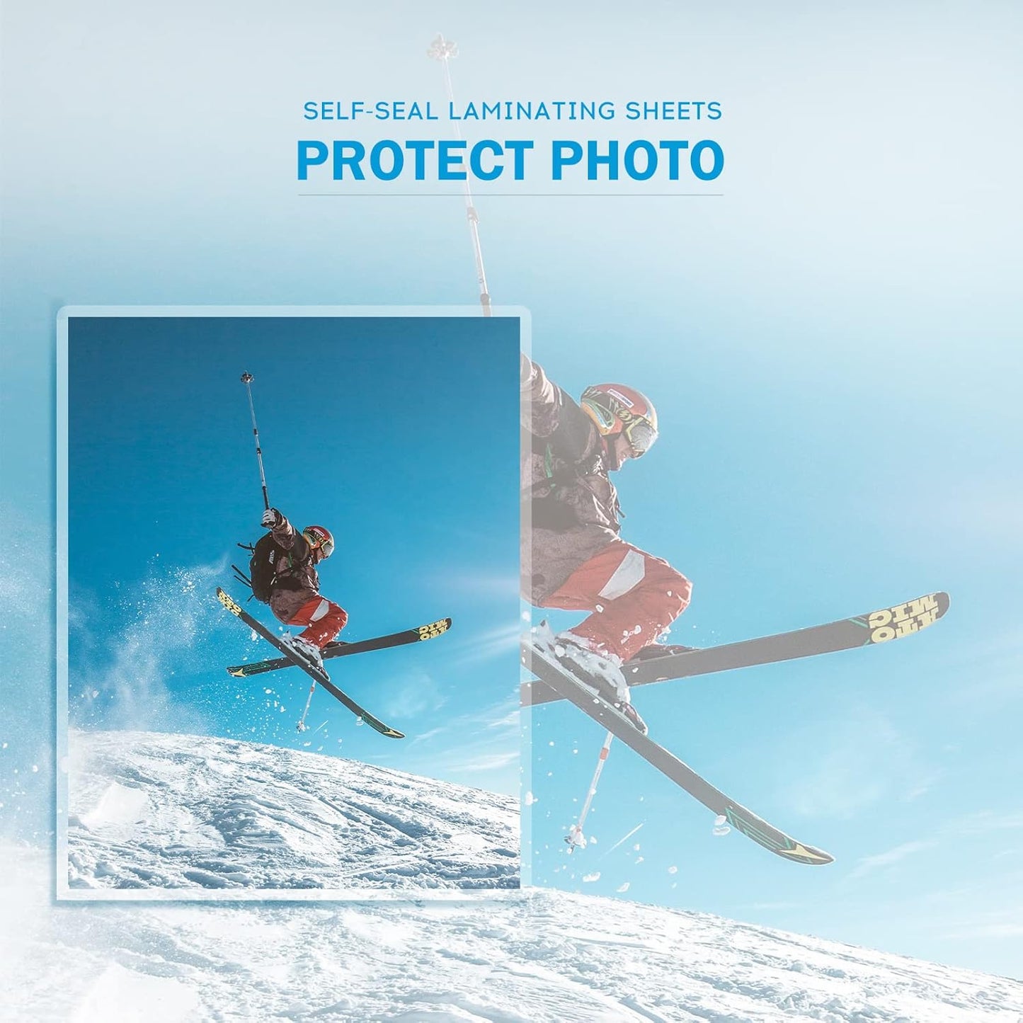 Uinkit 25 Pack 4x6 Inch Self Sealing Laminating Pouches, Waterproof Lamination Pouches, Permanent Adhesive 10mil Thickness No Need Machine (4.5x6.5Inchesx25Pack)