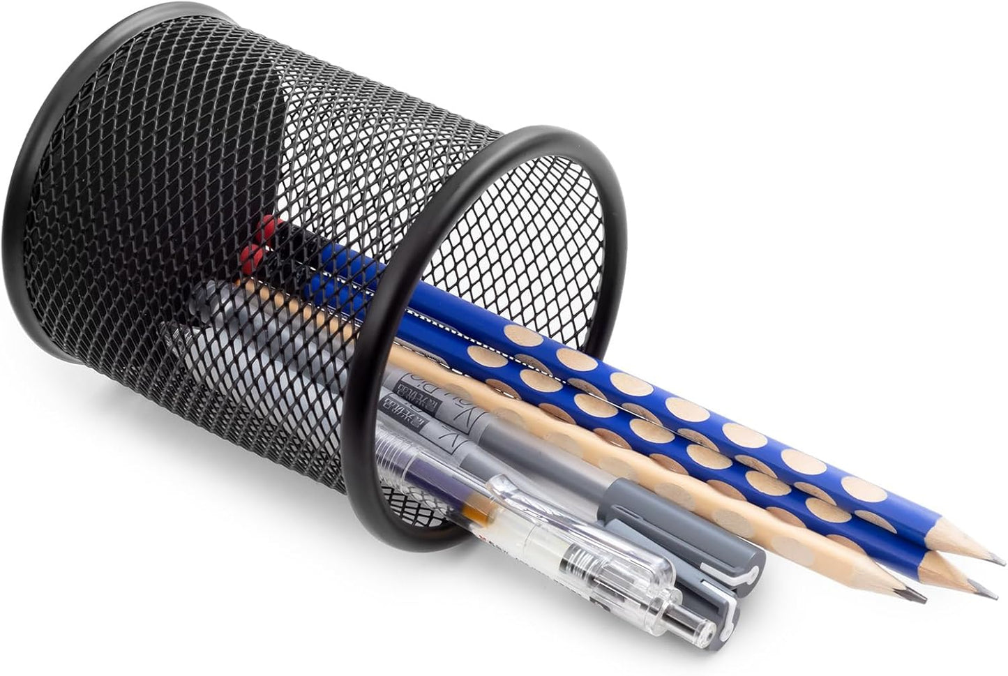 M&G Black Mesh Pen Holder, Metal Pencil Cup Holder Wire Mesh Pencil Holder for Desk Office School Organizer