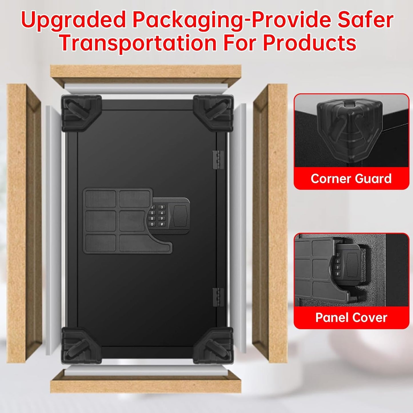 3.3 Cubic Feet Large Safes for Home Use Fire and Water Proof, Anti-Theft Digital Security Safe Box With Programmable Keypad & Spare Keys, Home Safes Water and Fireproof for Documents Money Valuables