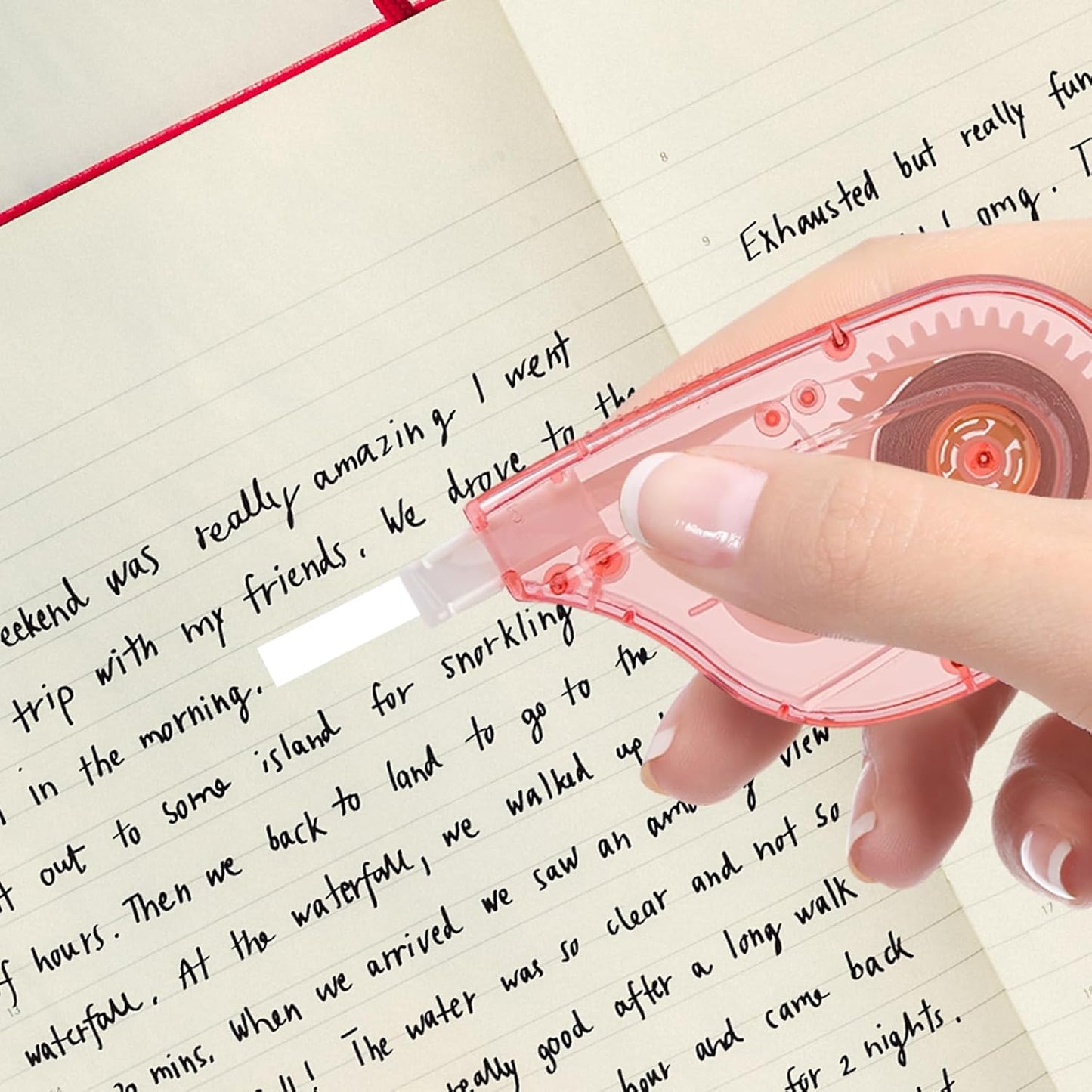 White Correction Tape Whiteout Correction Tape - Easy to Use, Instant Correct Wrong Writing at Anytime, Writing Supplies for Office and School - 6 Packs