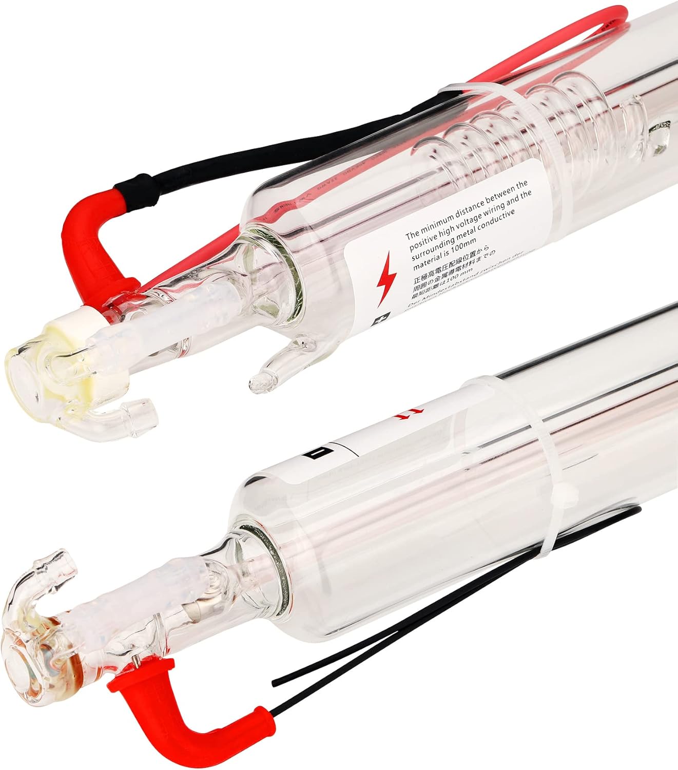 LD-Teemm CO2 Laser Tube, 180W CO2 Laser Tube with Coating 180 watt Length 1850mm Dia. 80mm, Wire Pre-Connected for CO2 Laser Cutter Laser Engraving Cutting Machine