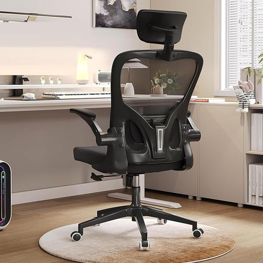 Desk Office Chairs Computer Mesh Chair Executive Chair with Lumbar for Home & Office (06Blcak)