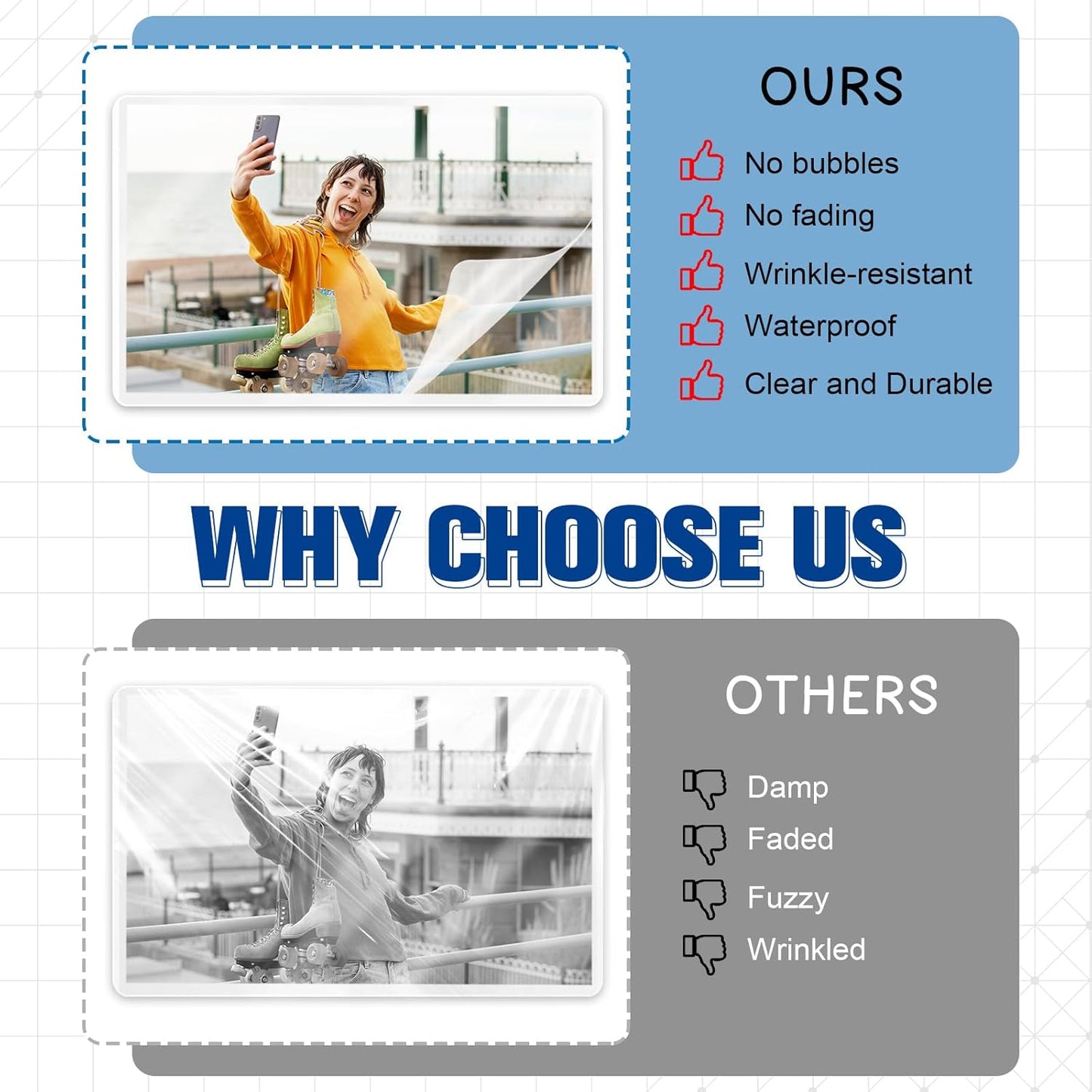 500 Pack 5mil 2.25“x3.75" Thermal Laminating Pouches Badge Laminate Pouches Clear Laminated Luggage Tags Printable Laminator Pouches for Business Permits Cards (100, 3"x5"-5mil)