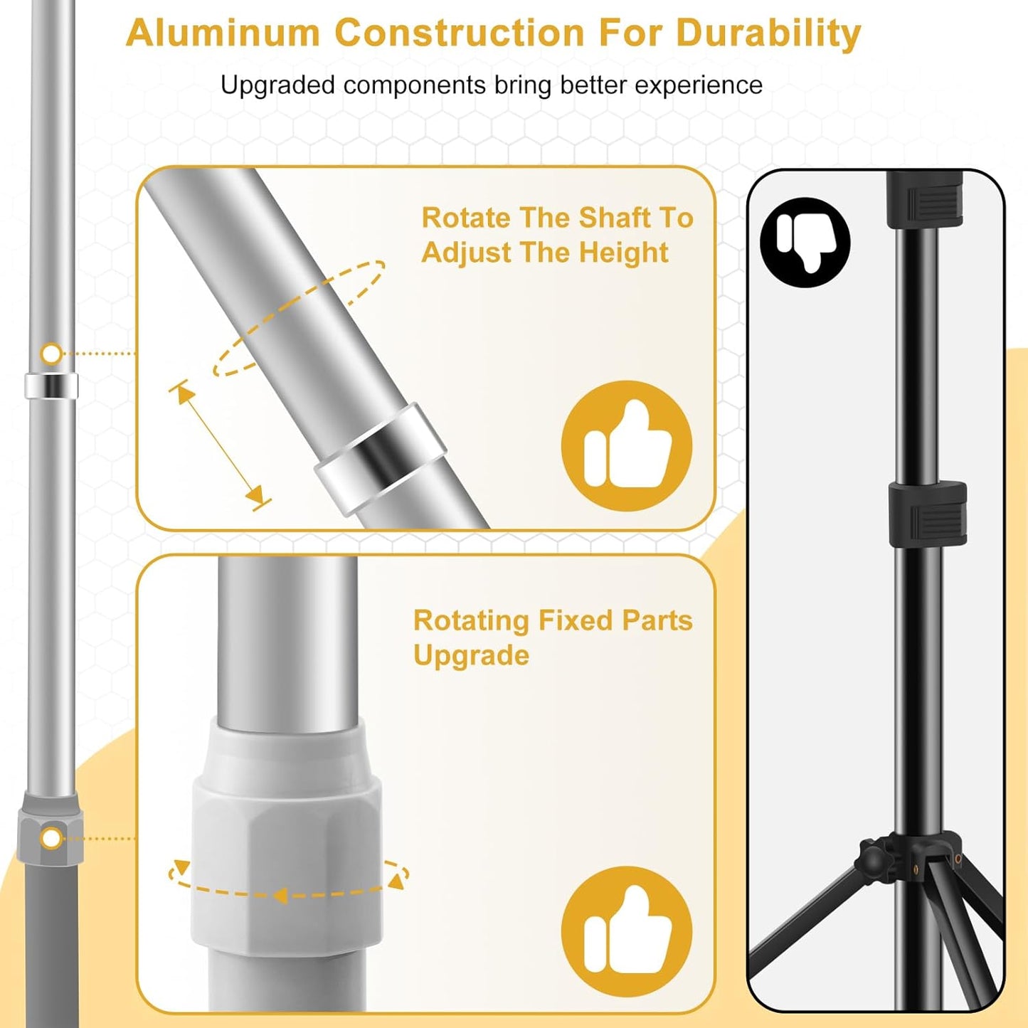 Jiang&Rong 10ft x 20ft Adjustable Backdrop Stand Kit - Heavy Duty Pipe and Drape Stand for Photo Studio, Booth, or Photography Backgrounds