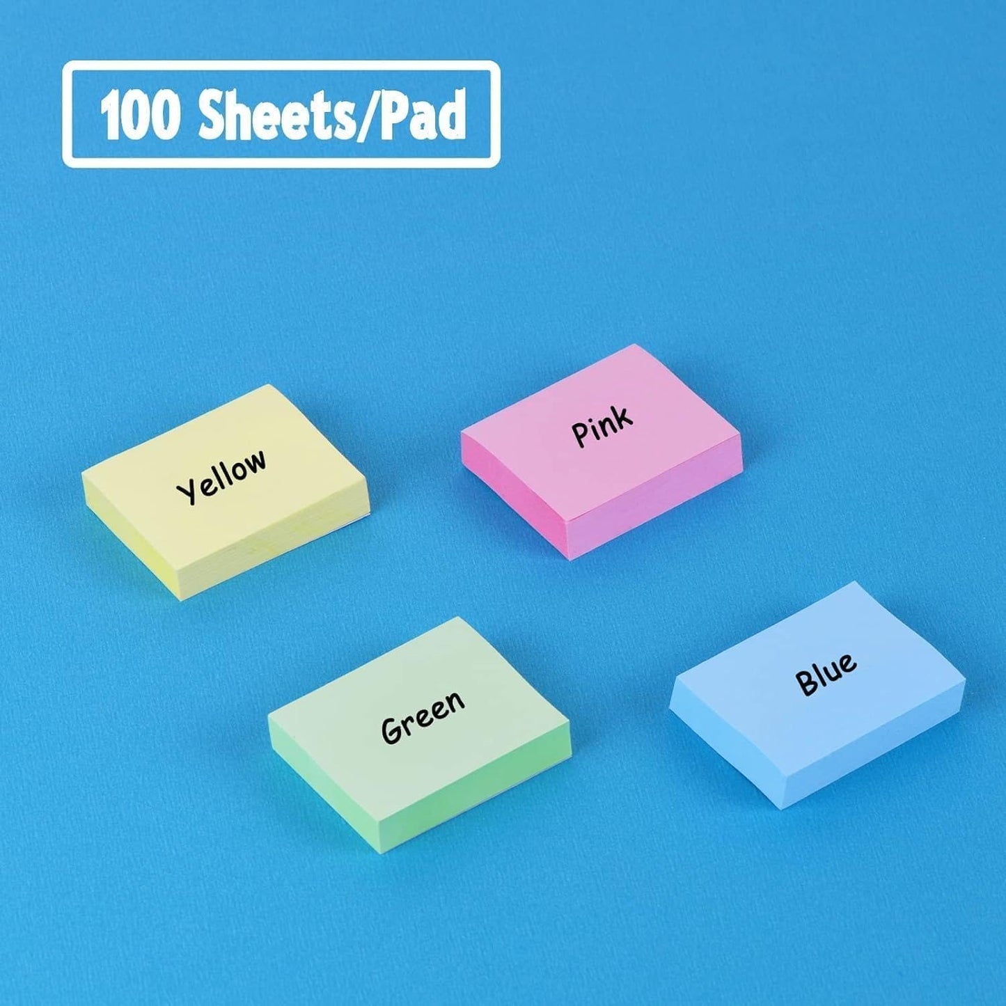 Umikk 50 Pack Sticky Notes 1.5x2 in, 5000 Sheets Small Self-Stick Note, 4 Color Mini Sticky Notes Pad Bulk, Easy to Post for Office, School, Home