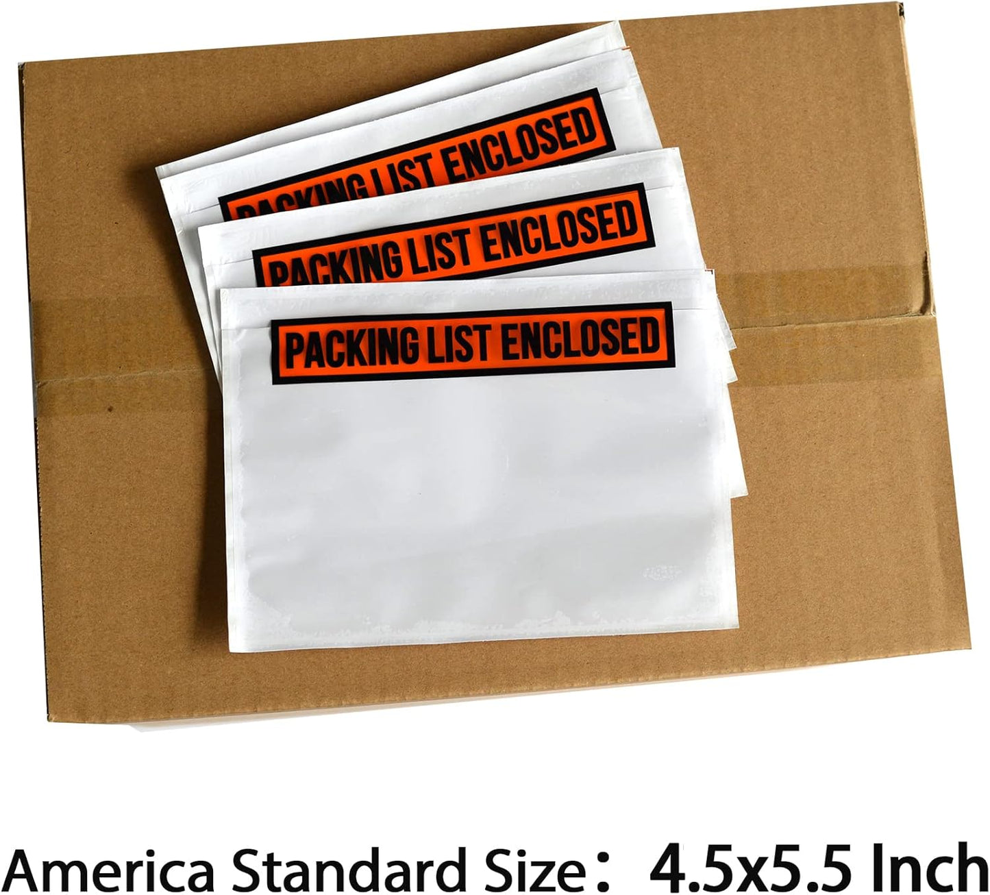 1000 PCS 4.5"x 5.5" Clear Self-Adhesive Packing List Envelopes - Shipping/Mailing Pouch Enclosed Bags for Packing Slips Invoice