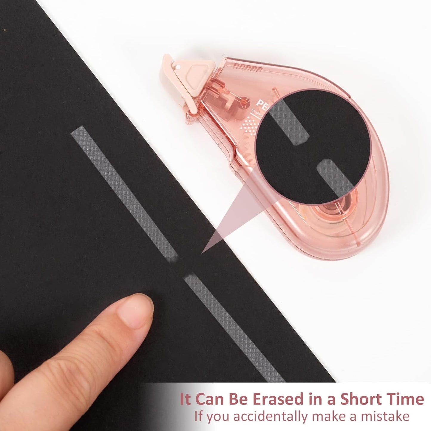 6 Pack Glue Tape, Double Sided Tape Roll for Crafts, Sticky Scrapbook Tape Runner, Scrapbooking Supplies for Crafting Photo Album Cards Journal School Office Gift Wrapping - 0.24IN x 20FT