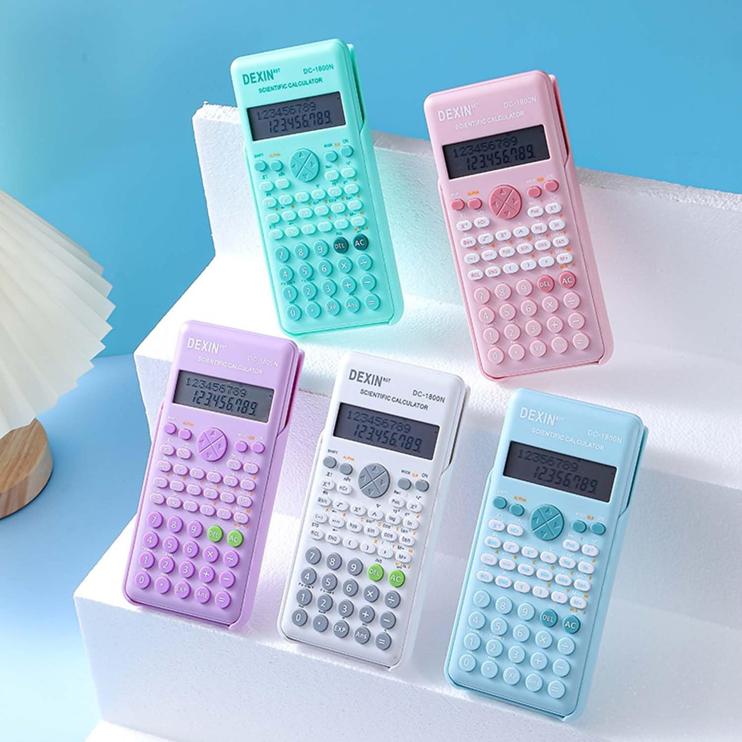 Scientific Calculators for Students, 240 Functions 2-Line Standard Scientific Calculator, Cute School Office Supplies，Math Calculator for School (Pink)