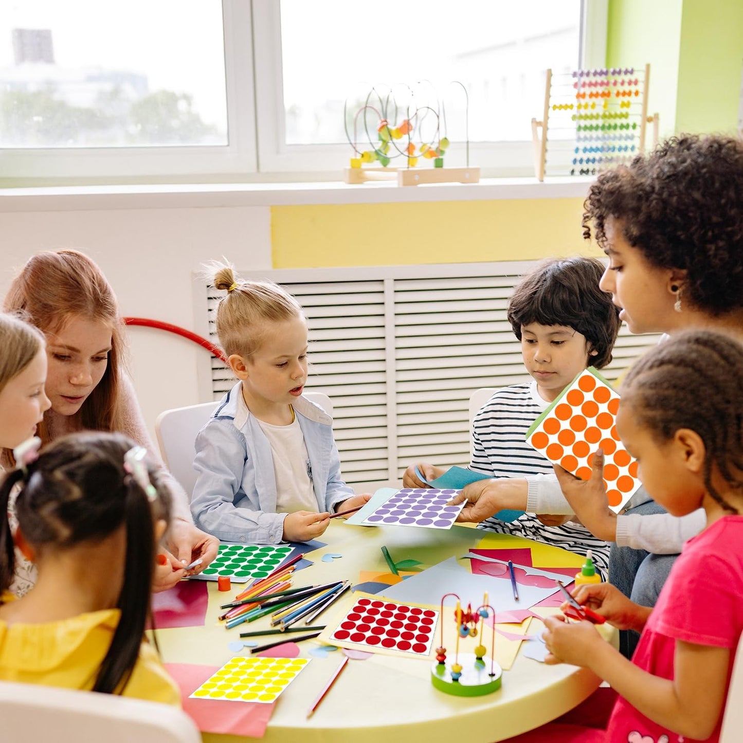 1 Inch Removable Color Code Dot Sticker Round Labels,Garage Sale Stickers Price Tags Label Blank Yard Sale Circle Dot Stickers Removable Writable Not Blurry (1050 Pack,White)