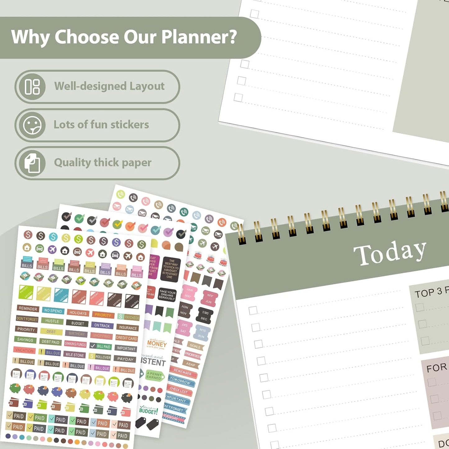 Weekly To Do List Notepad, Undated Planner with 52 Sheets (6.5''x8.9''), Desk Weekly Planner for Women & Man, Home School & Work