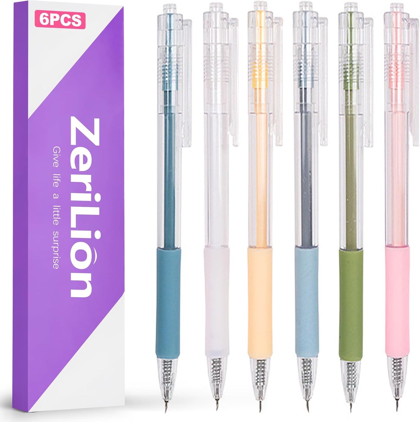 6 Pack Retractable Craft Knife Pen Set in 6 Colors, Precision Paper Cutter for DIY Projects, Art, Scrapbooking, Detail Hobby Blade for Stickers