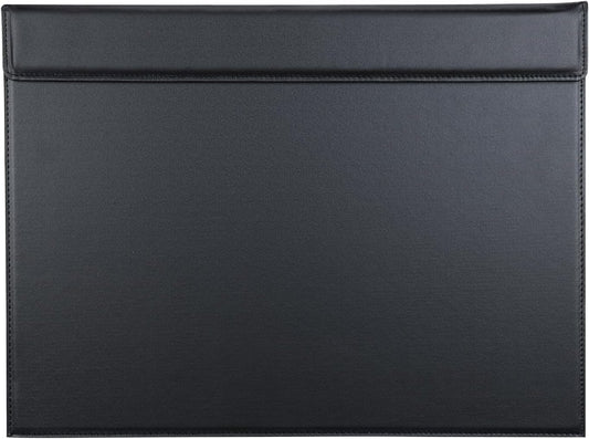 KINGFOM 18''x14'' Large Rectangle A3 Desk Writing & Drawing Desk Pad &Board Table Protector Mat with Paper Clip on Top Black