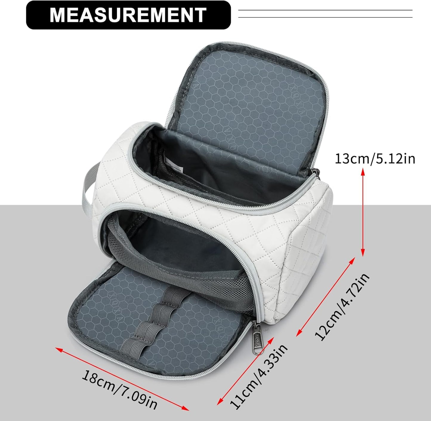 XQXA Extra Large Capacity Pencil Case Organizer, Multifunctional Pencil Pouch with Compartmens, Travel Pen Pouch Simple Stationery Pen Bag, Nylon Pencil Bag for Adults (Beige)