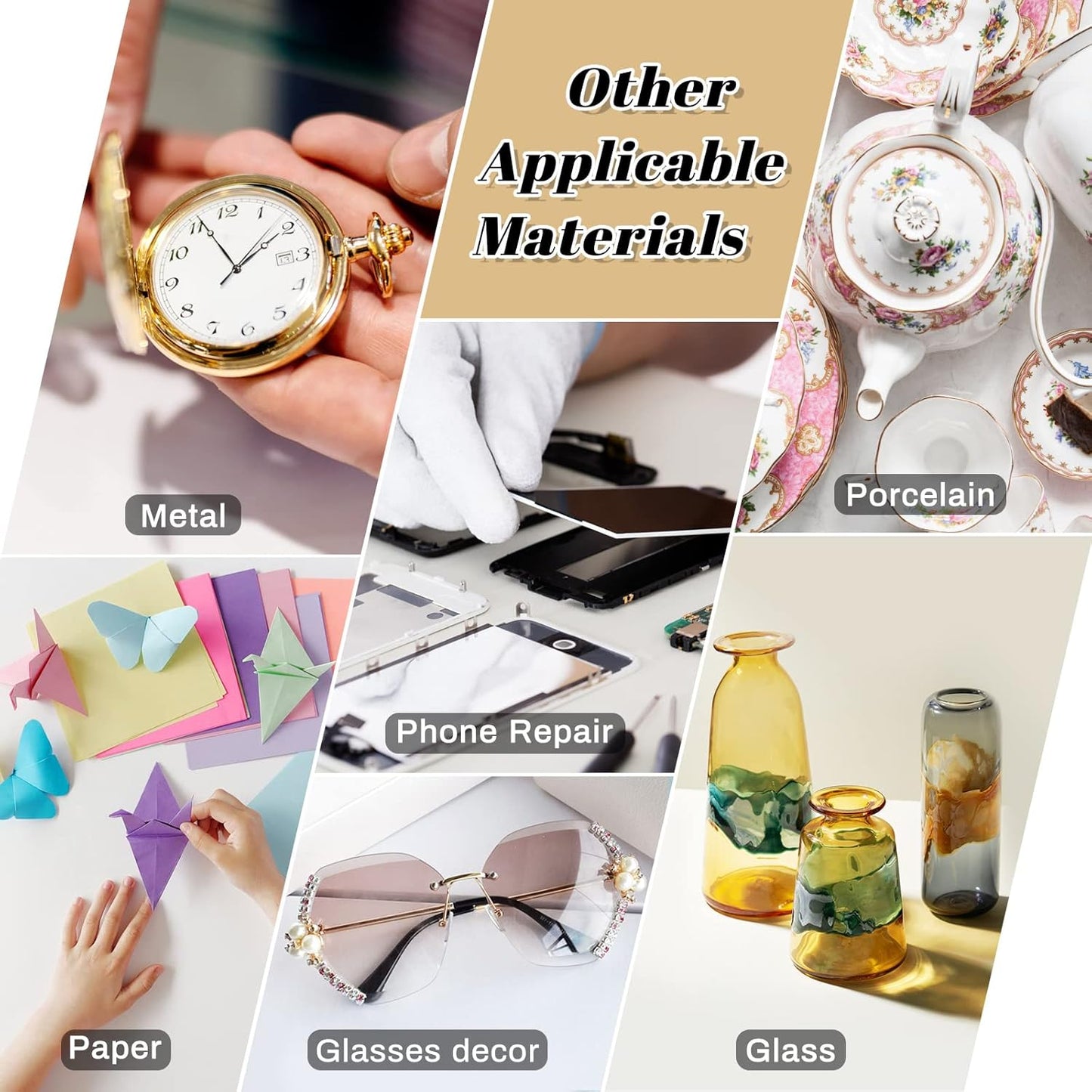 B7000 Glue Clear Adhesive, Jewelry Bead B-7000 Glue Semi Fluid Adhesive Glue High Viscosity with Precise Tips for Rhinestones Fabric, Glass, Jewelry Making, DIY Art Crafts, Leather, Toys (2x25ML)