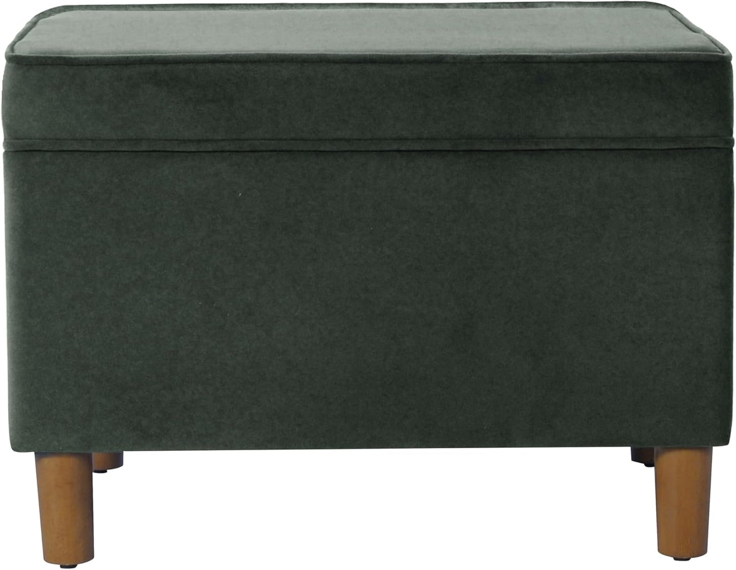 Home Decor | Dinah Collection Modern Storage Ottoman | Ottoman with Storage for Living Room & Bedroom(Loden Green Velvet)