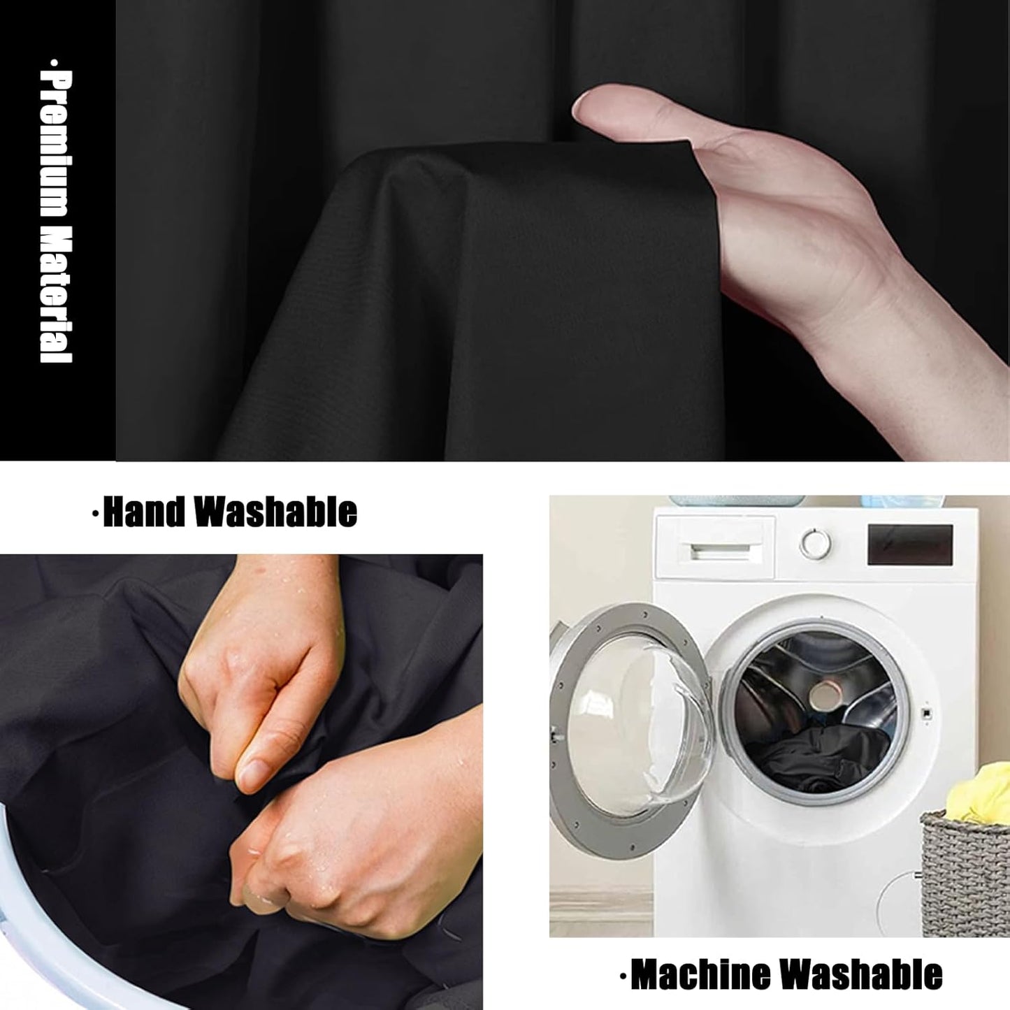 BEIYANG 5 Ft x10 Ft Photography Black Backdrop, Black Background Non-Reflective Fabric, Wrinkle Resistance Photo Background for Chromakey Photo Studio Video Shooting