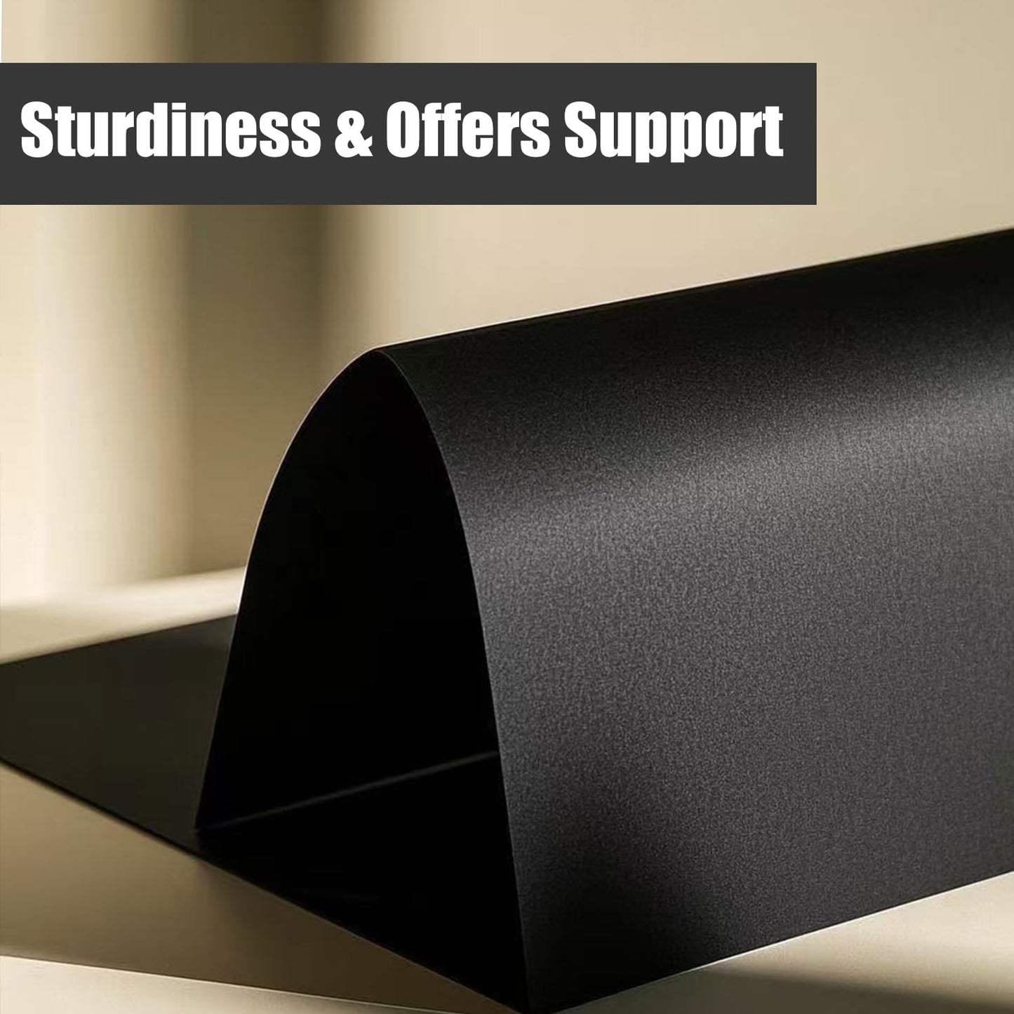 50 Pack A3 Black Poster Board, 300 GSM, 16.5 x 11.7 Inches, DIY projects, presentations, school projects, event decorations, Not for Printer (50)