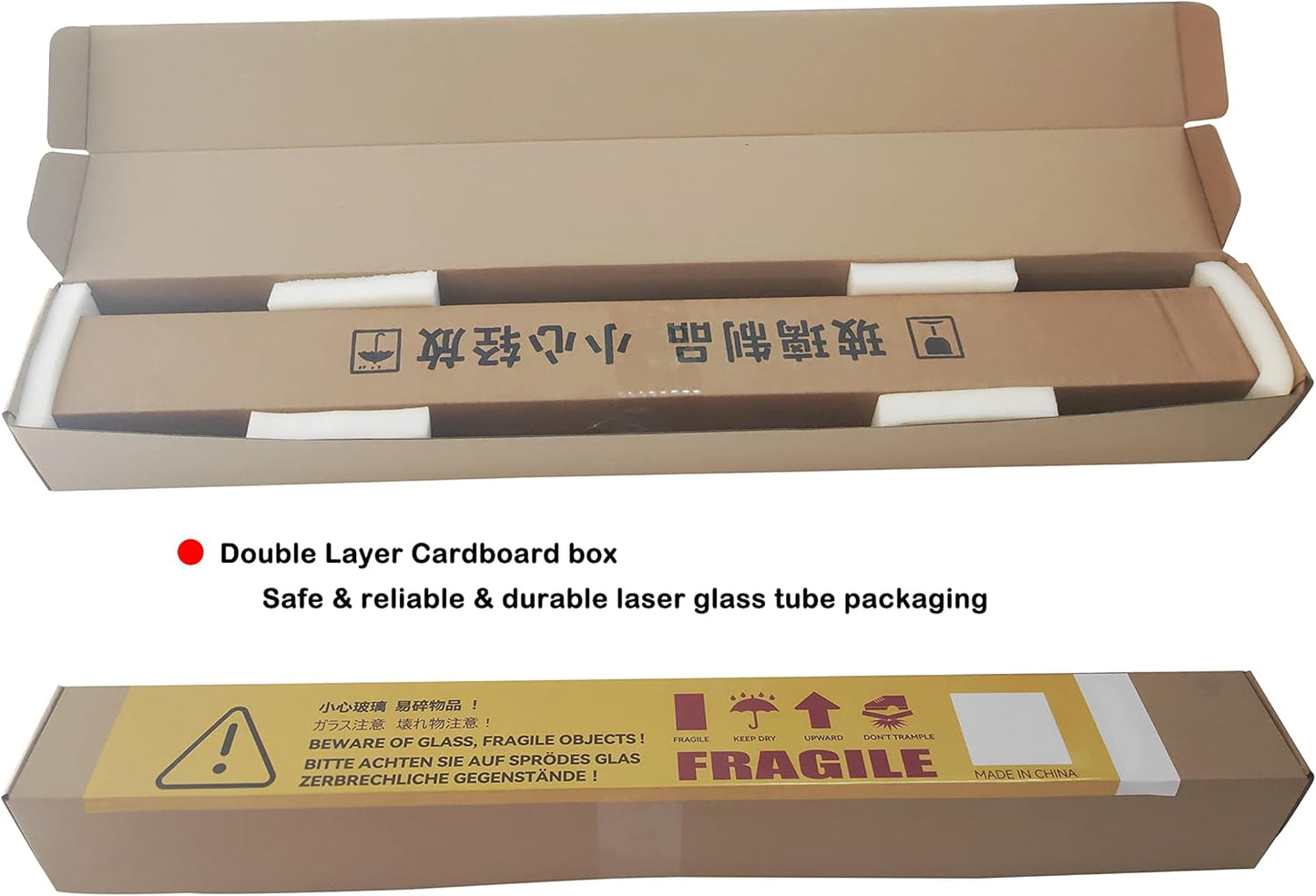 LD-Teemm CO2 Laser Tube, 130W CO2 Laser Tube with Coating 130 watt Length 1650mm Dia. 80mm, Wire Pre-Connected for CO2 Laser Cutter Laser Engraving Cutting Machine