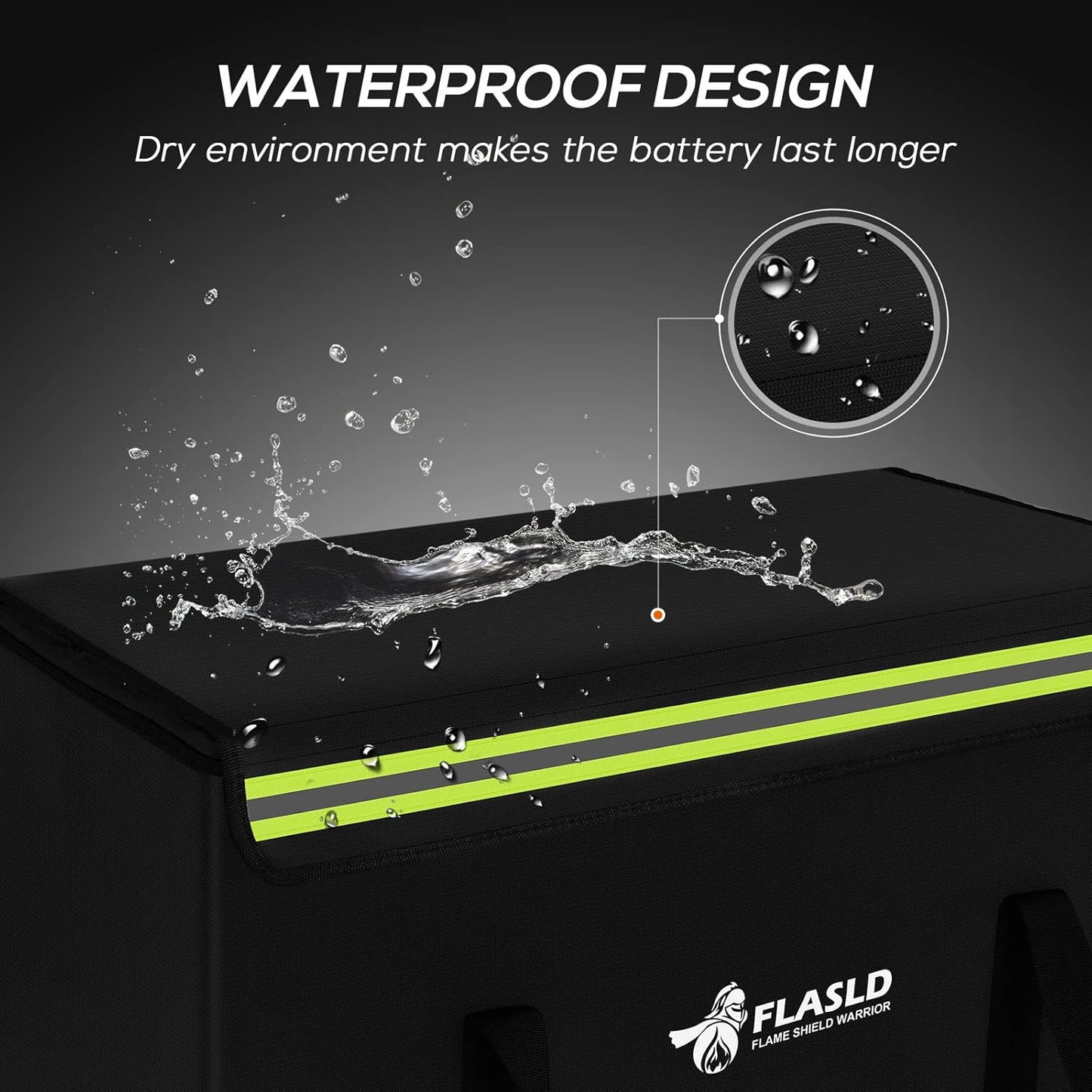 FLASLD Large Fireproof Document Bags, 24x12x12” Waterproof Storage Firesafe Bag, Fireproof Folder Safe Box for Cash, Valuables & Passport, Silicone Coating & Zipper Closure